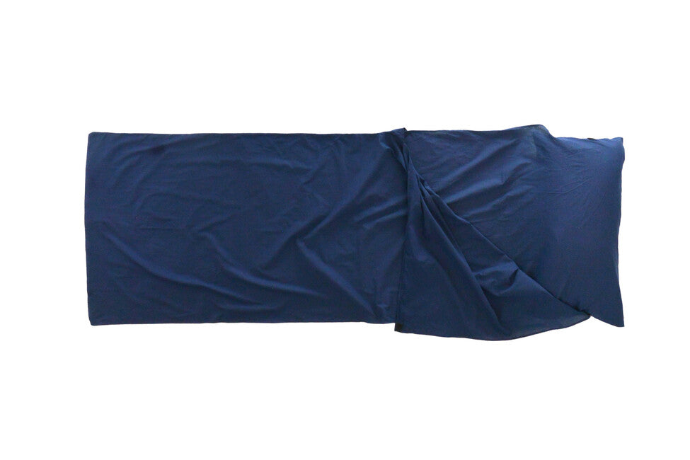 Origin Outdoors Poly-Cotton вложка за спален чувал правоъгълна, королевско синя