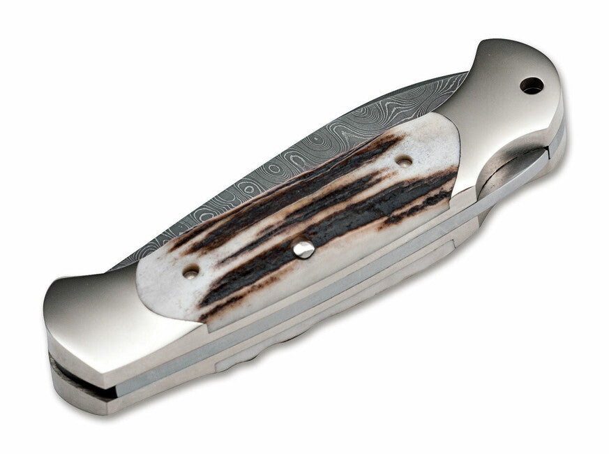 BÖKER® Scout Spearpoint джобен нож 7,9 см, дамаск, паро