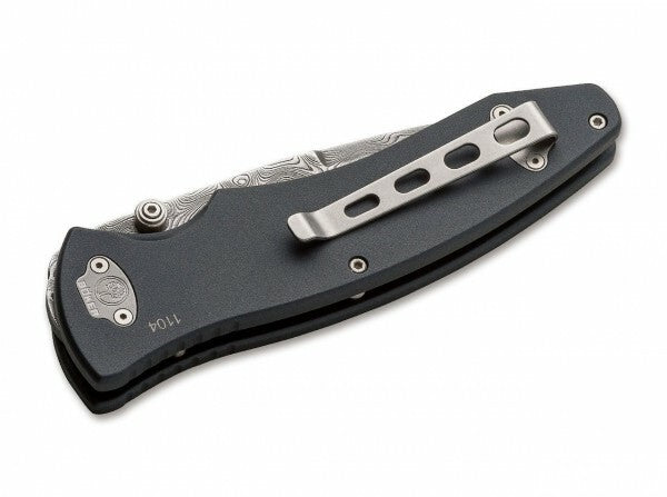 BÖKER® Tirpitz-Damascus джобен нож 9,9 cm, дамаск, алуминий, орех