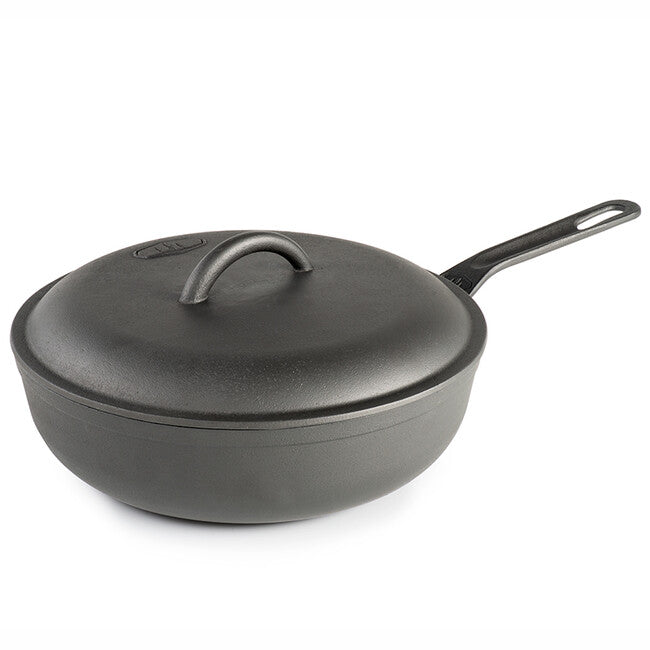 GSI Outdoors Guidecast дълбок чугунен тиган с капак Frying Deep, 254 mm