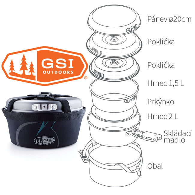 GSI Outdoors Pinnacle Base Camper готварски комплект