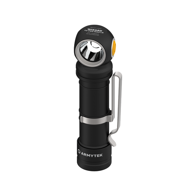 ArmyTek Wizard C2 Pro Max LR джобен фенер LED с фиксатор за колан, с калъф, захранване от акумулатор, 4150 lm, бяло