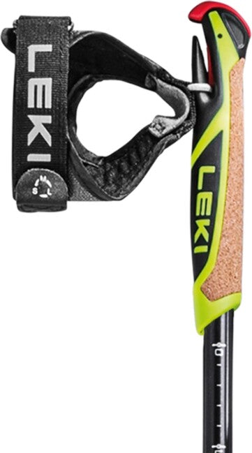 LEKI XTA 6.5 Vario Ski Poles, Black-White-Neon Yellow, 145-165 cm