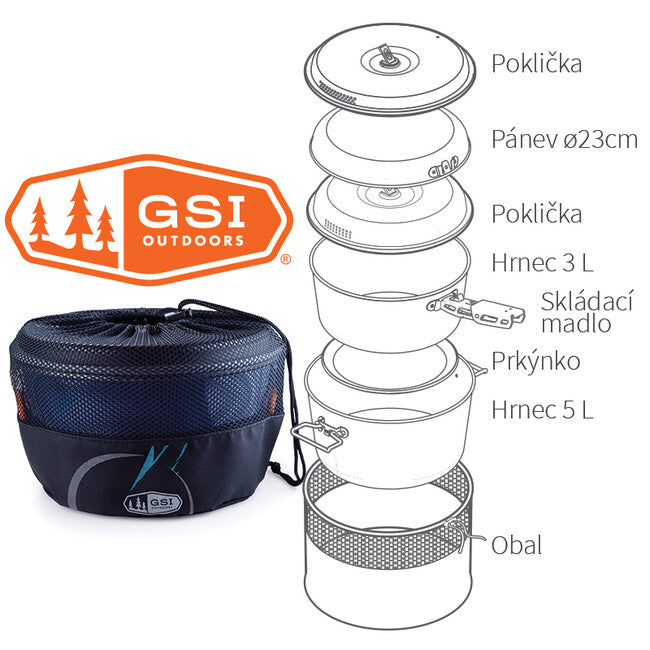 GSI Outdoors Bugaboo Base Camper готварски комплект 5 л
