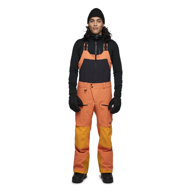 Black Diamond Recon Stretch Pro Bibs панталон мъжки с тракми, bd оранжево-пламък оранжево