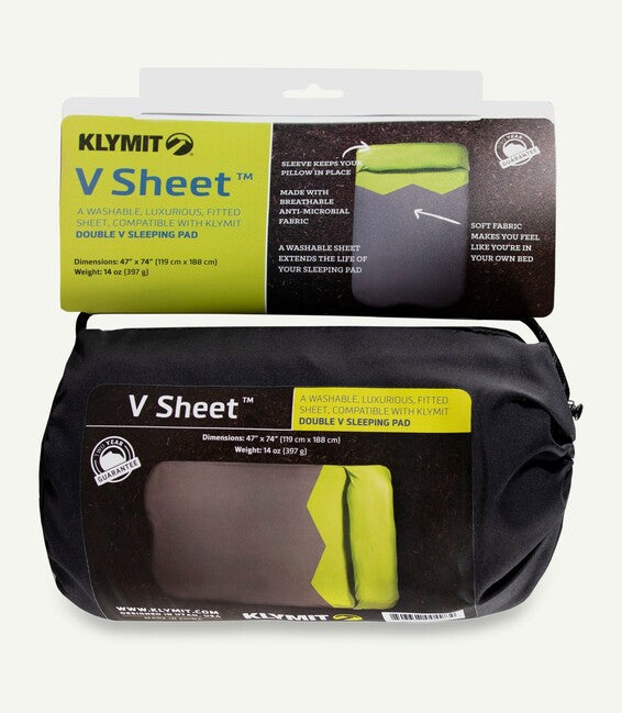 Klymit Double V Sheet защитен калъф за дънна изолация, зелено сив