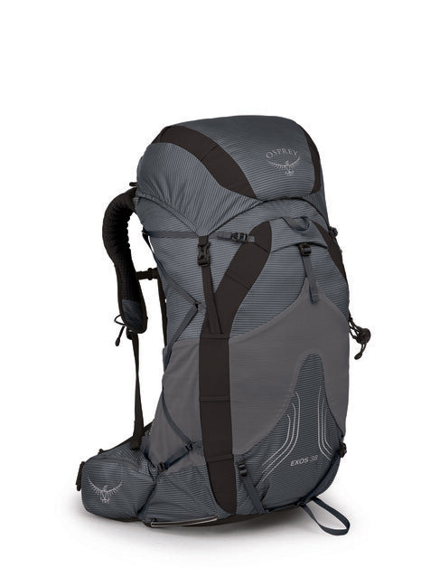 OSPREY EXOS 38 туристическа раница, волфрамов сив