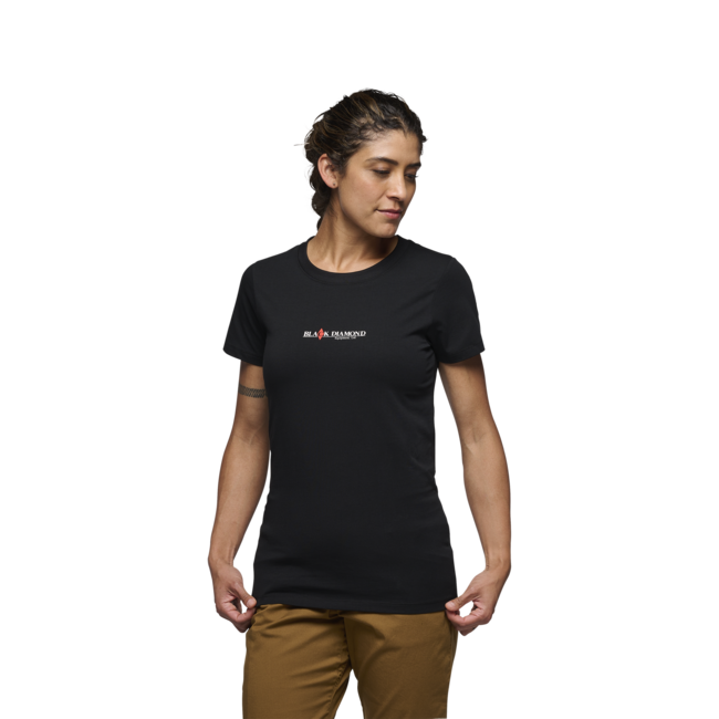 Black Diamond Heritage Wordmark тениска дамски с кратък ръкав, черна