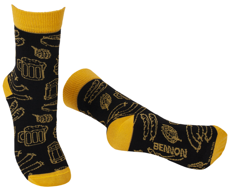 BENNON BENNONKY чорапи, жълта/черна