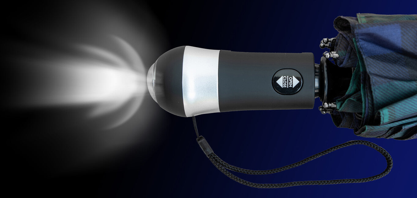 Origin Outdoors LED-трек компактен чадър LED, синьо-зелен