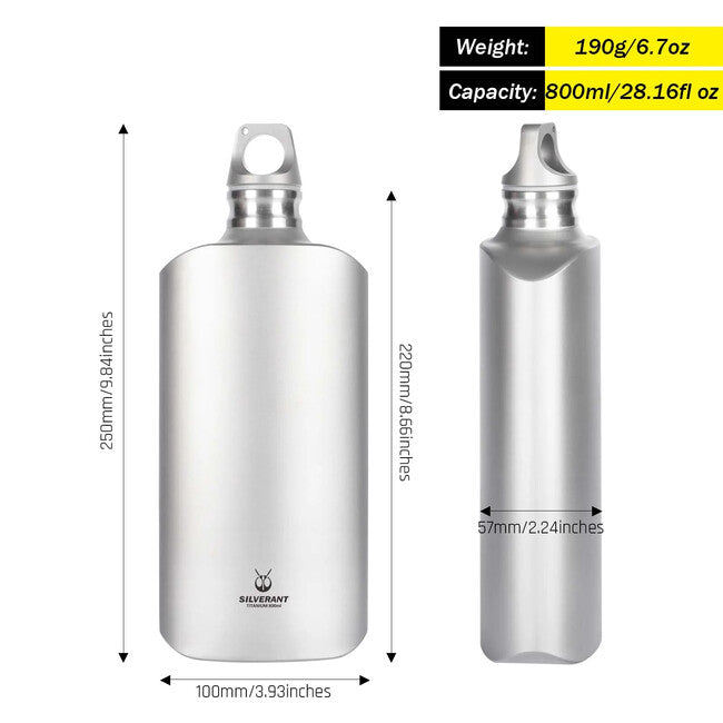 Silverant титанова бутилка слим 800 ml