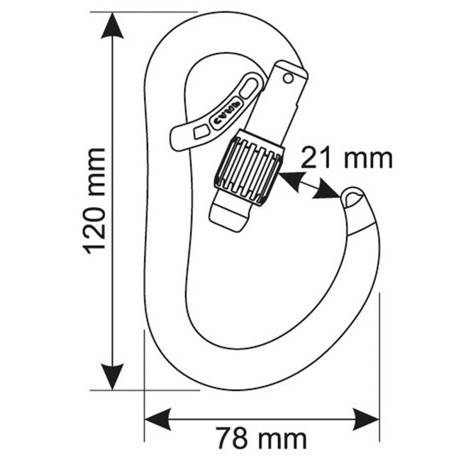 CAMP Atom беле Lock карабина HMS