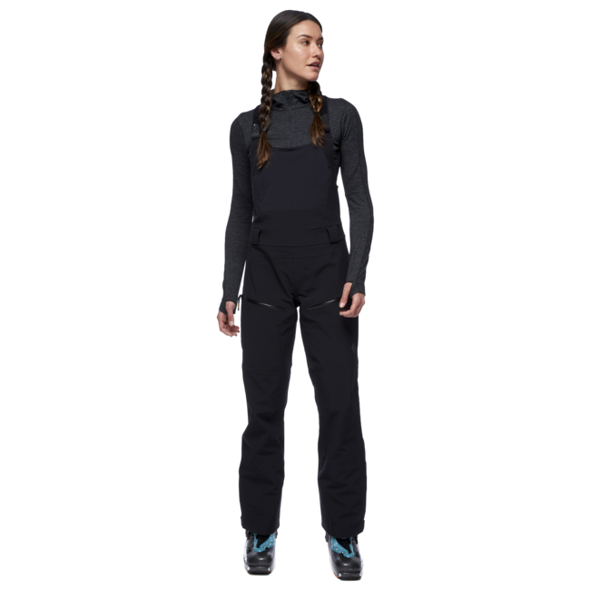 Black Diamond Recon Stretch Bibs панталон дамски с тракми, черна