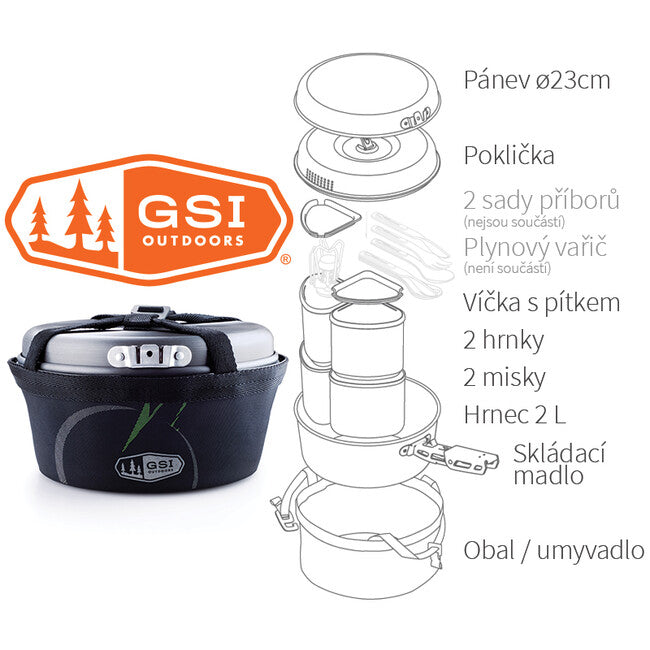 GSI Outdoors Pinnacle Backpacker готварски комплект
