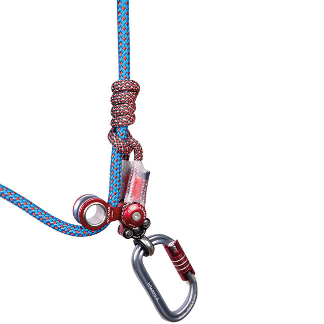CAMP GYRO позиционна скоба с въртяща се халка и спомагателна затягаща макара Lanyard Single + 2 × 2125 5 m