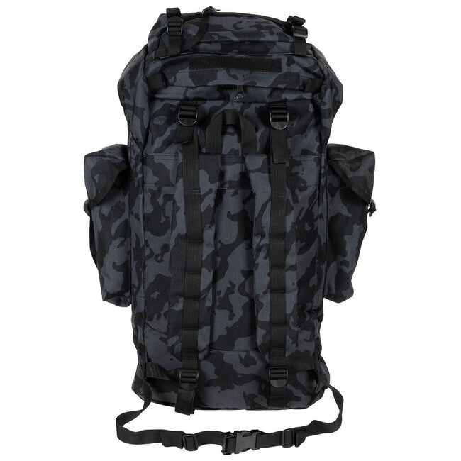 MFH раница MOLLE 65L, алуминиев прът, нощ-камо
