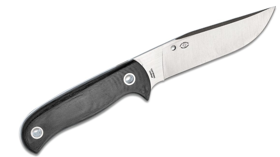 Spyderco Bradley Bowie фиксиран нож 13 см, черен, G10, калъф