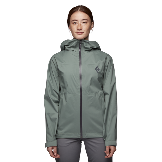 Black Diamond Stormline Stretch Rain Shell непромокаемо яке, дамски, маслинено зелено