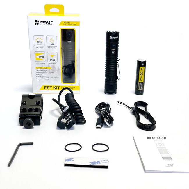 Speras EST Kit въздушна пушка акумулаторна фенер 1900LM 211m