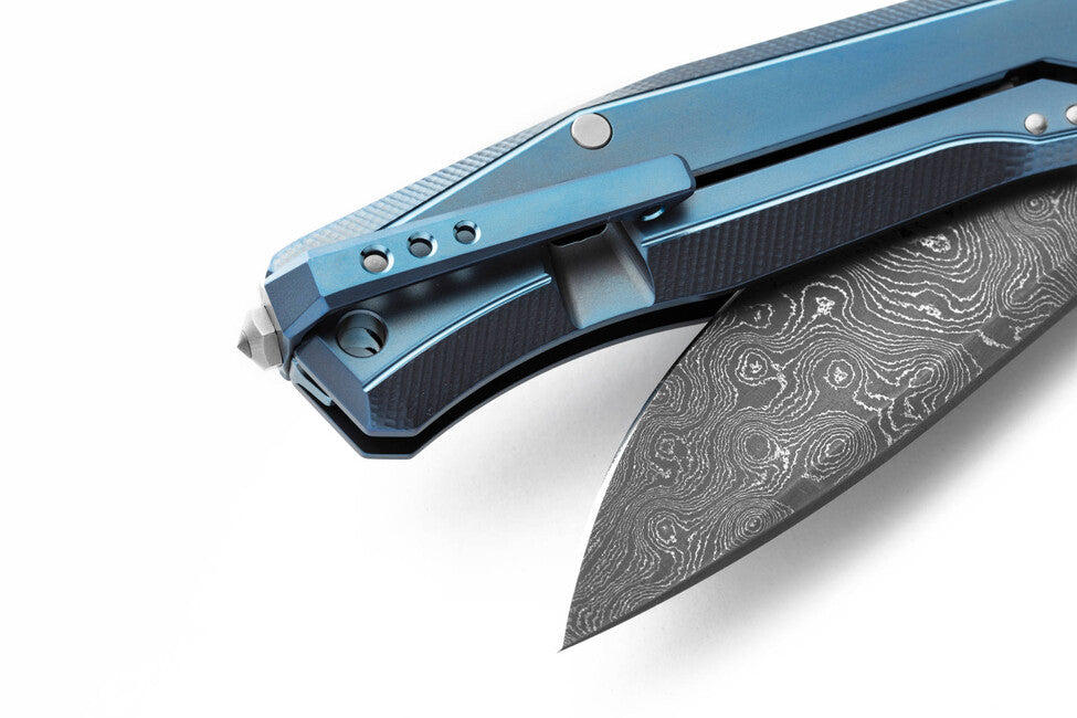 Lionsteel MYTO MT01D луксозен джобен нож с дръжка от масивен титан BL