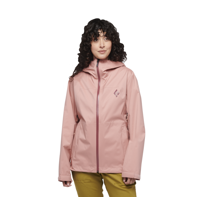 Black Diamond Stormline Stretch Rain Shell непромокаемо яке дамско, chalk розово