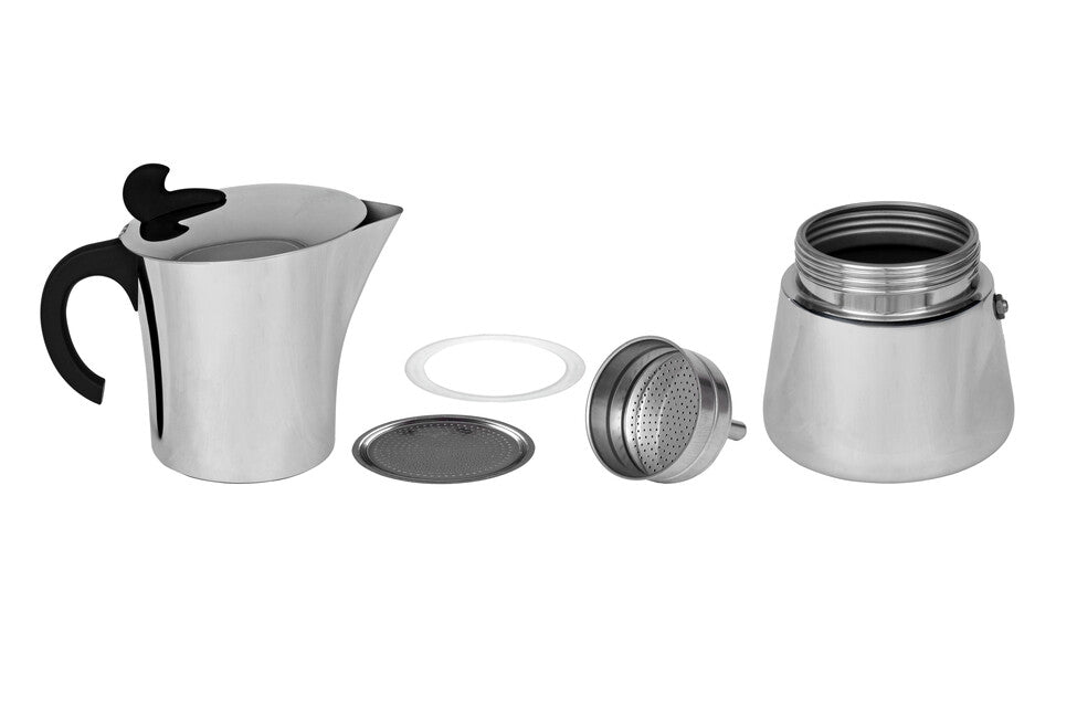 BasicNature Espresso кафеварка за 2 чаши Stainless Steel