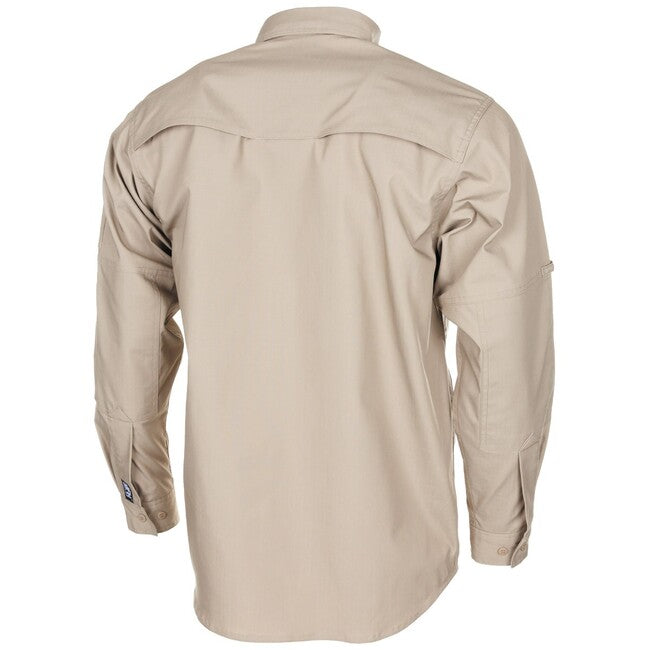 MFH Professional Attack Long Sleeve T-Shirt, Teflon Coated, Khaki