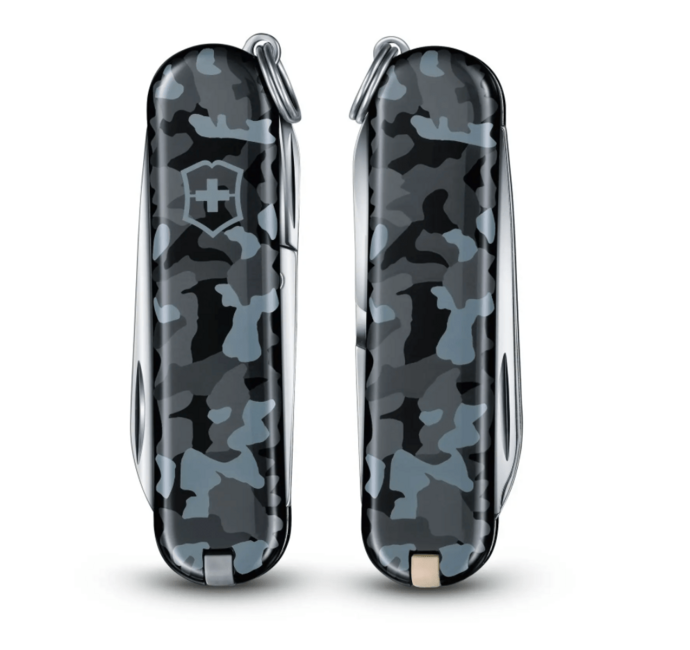 Victorinox многофункционален нож 58mm тъмносин Camo с синя маскировка, 7 функции, блистер