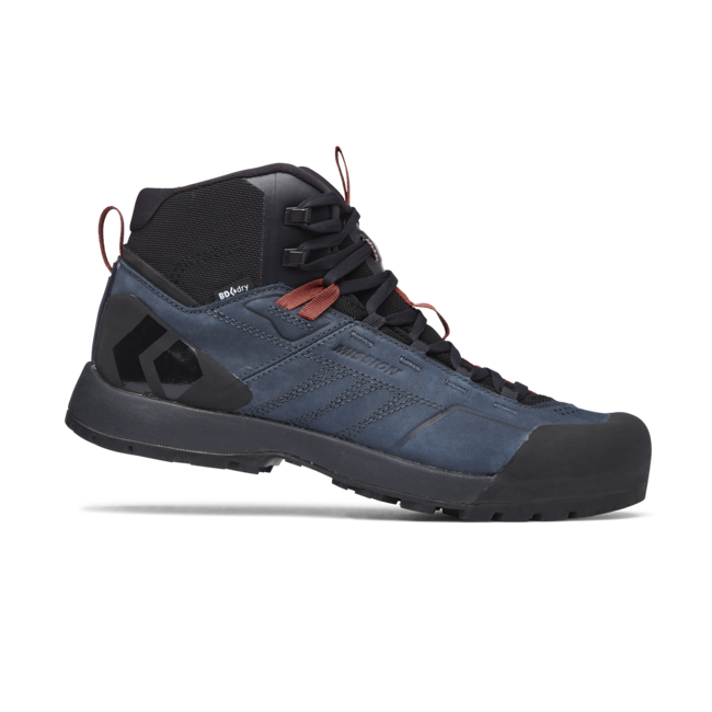 Black Diamond Mission Mid кожени обувки мъжки Waterproof Approach, eclipse-червено rock