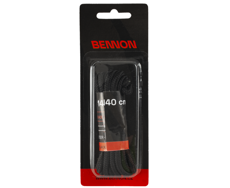 BENNON Laces черно Box шнури за обувки 140 см