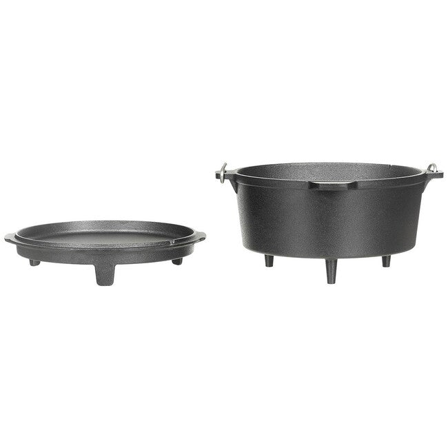 Fox Outdoor холандска чугунена тенджера за огън, прибл. 3,8 л