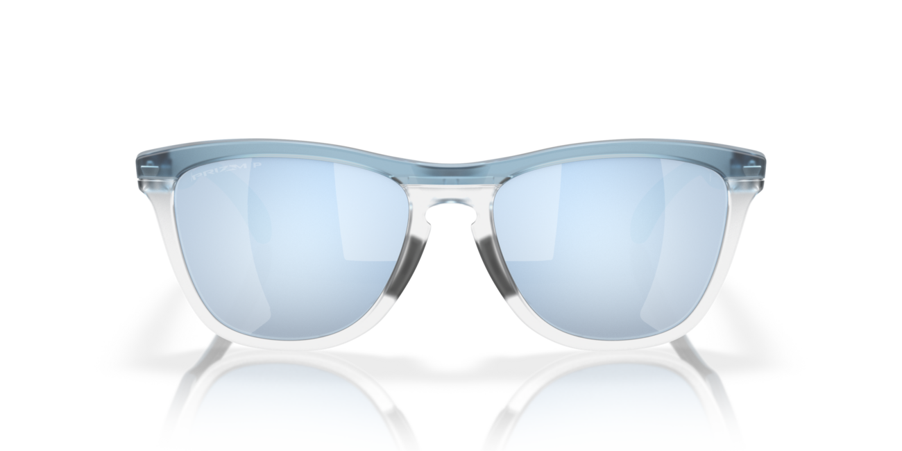 Oakley FROGSKINS RANGE слънчеви очила с рамка Trans каменно пране/прозрачен и со стъкла Prizm Deep Water Polarized, 55