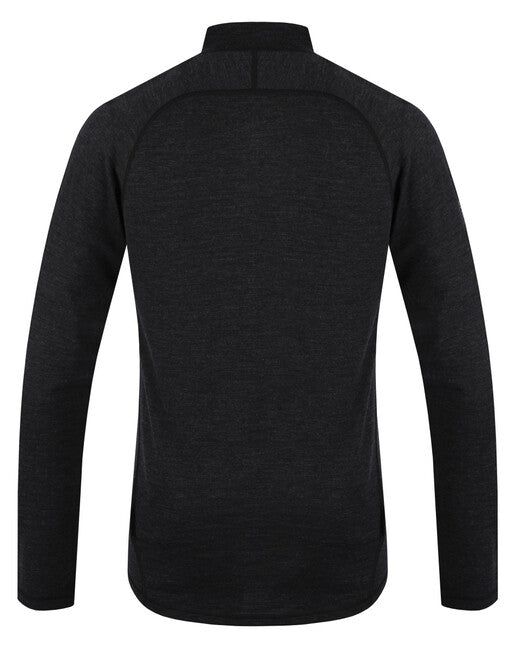 HUSKY Merino Merow Zips термобельо тениска дълг ръкав, черна