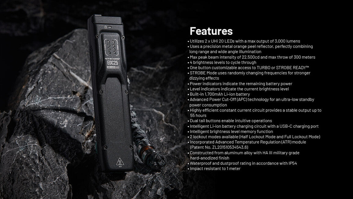 Nitecore EDC25 акумулаторен фенер