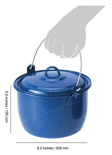GSI Outdoors Convex Kettle смалтиран котел 2.8 л, син