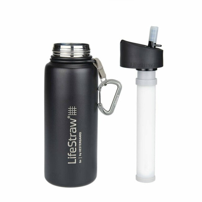 Lifestraw Go филтрираща бутилка Stainless Steel 700ml, черна