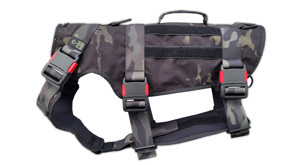 K9 Thorn One Camo postroj, black camo