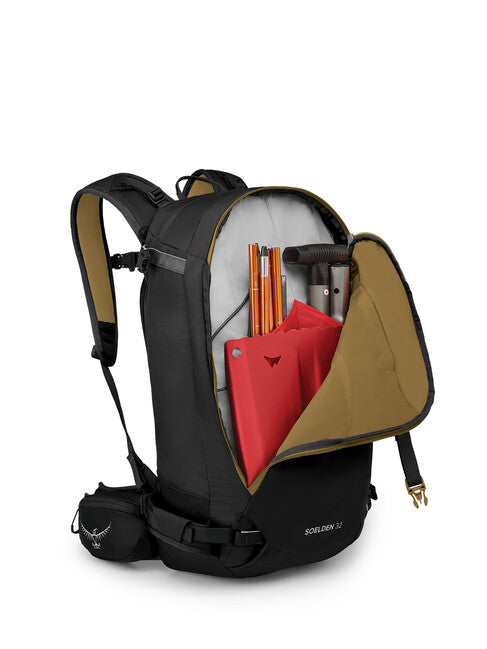 OSPREY SOELDEN 32 ски-алпийска раница, черна