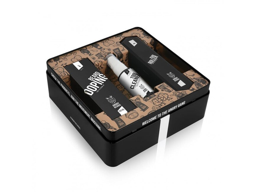 Angry Beards Roller & Doping Set за растеж на брада и мустаци