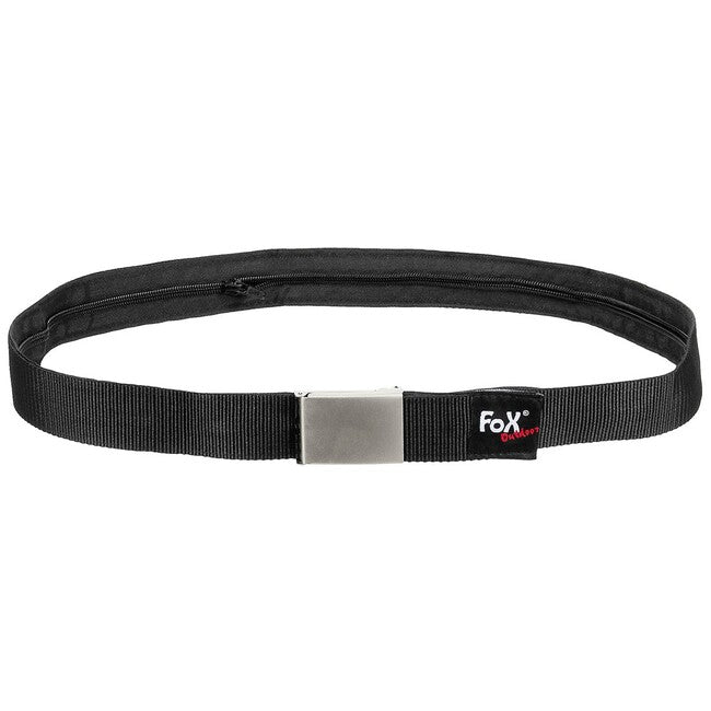 Fox Outdoor Колан с вътрешно отделение, черен, прибл. 4 см
