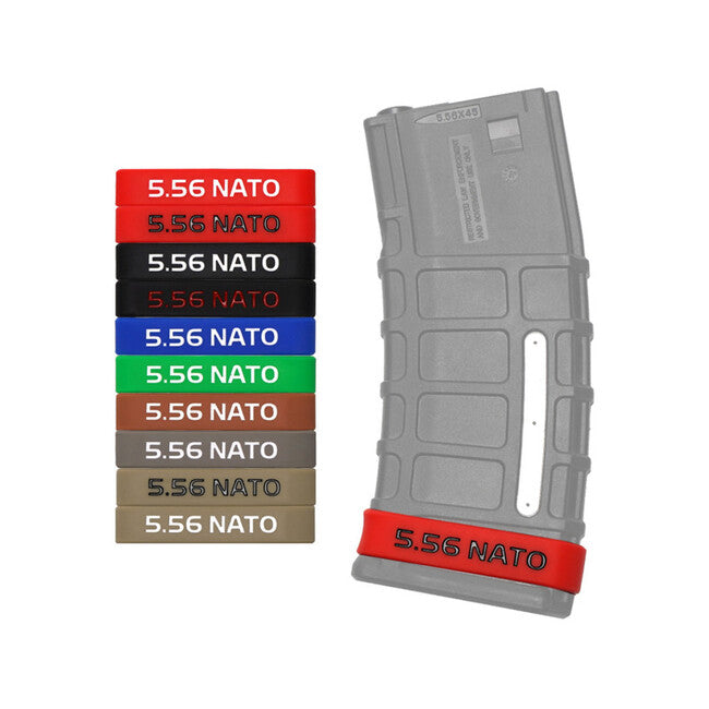 Leguon Volt гумена лента за маркиране на магазин 5.56 mm, черно-бяла