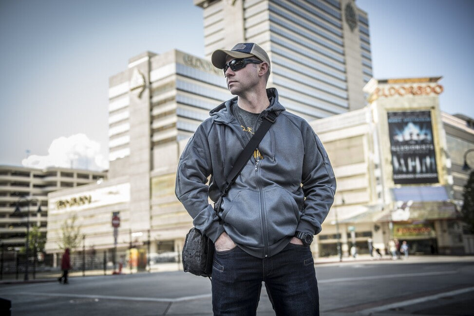 Helikon-Tex URBAN TACTICAL HOODIE суитшърт FullZip, Melange черно-сиво