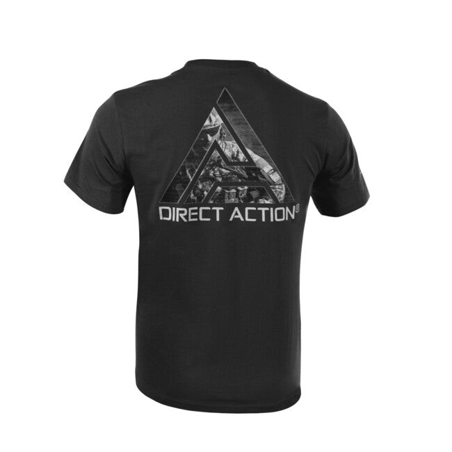 Direct Action® Logo D.A. тениска Памук #3, черна