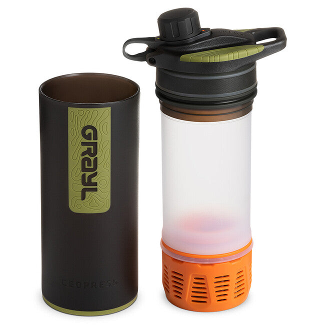 GRAYL Geopress Purifier филтрираща бутилка 710 ml, черно камо