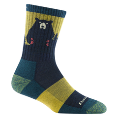 Darn Tough Bear Town Micro Crew Lightweight Cushion Hiking Socks, Dark Teal