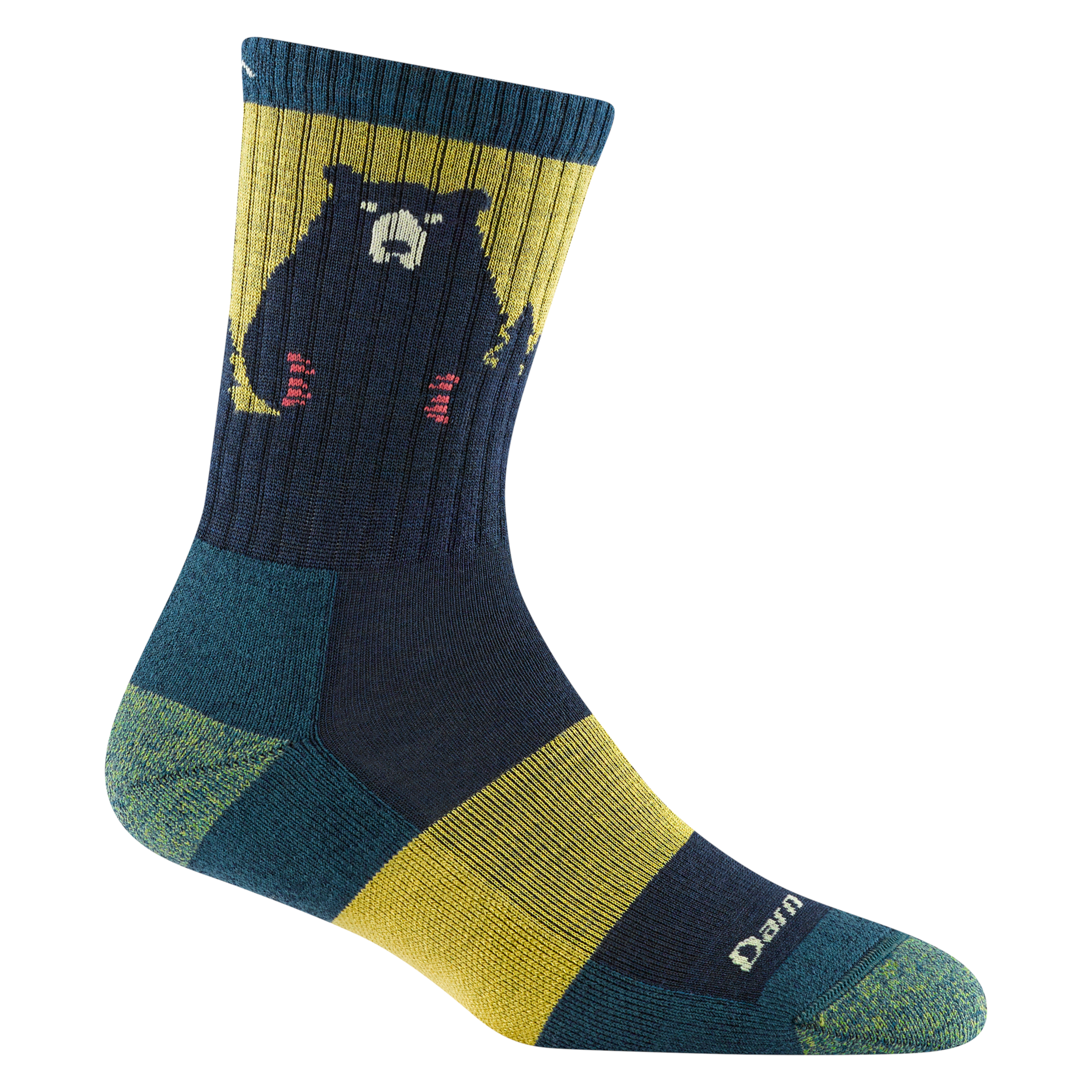 Darn Tough Bear Town Micro Crew туристически чорапи с амортизация, Dark Teal