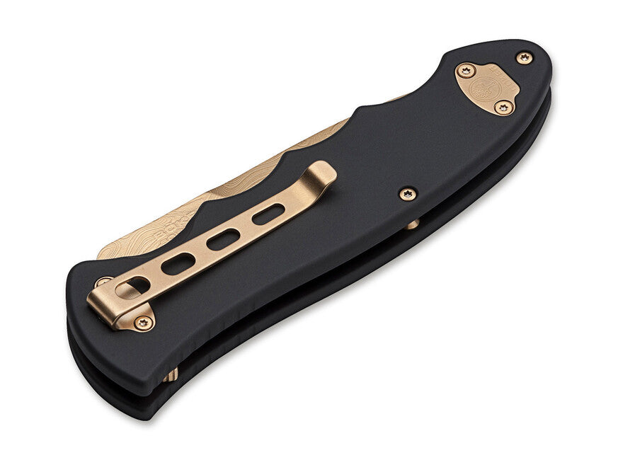 BÖKER® Leopard-Damast III нож 42 златно