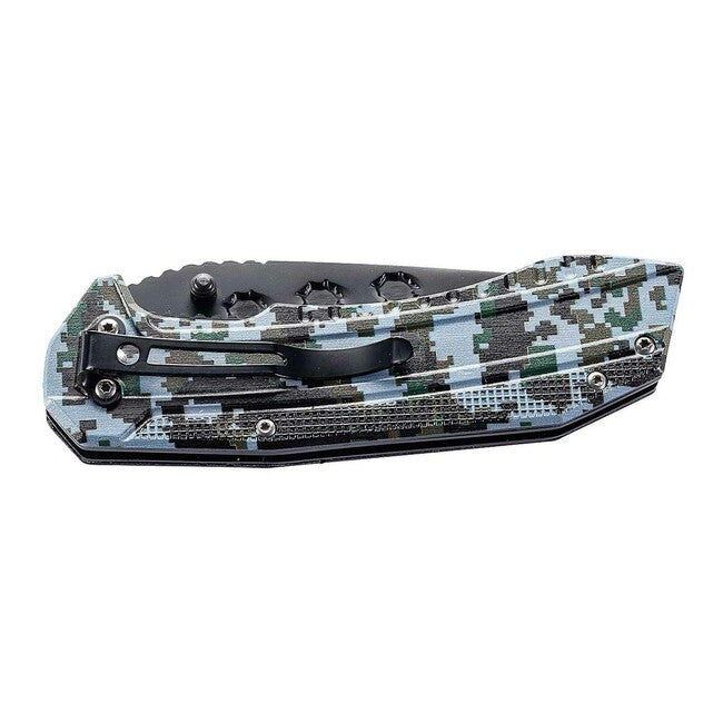 Herbertz Patrone джобен нож с една ръка 9cm, алуминиев, армейско изпълнение, Camo