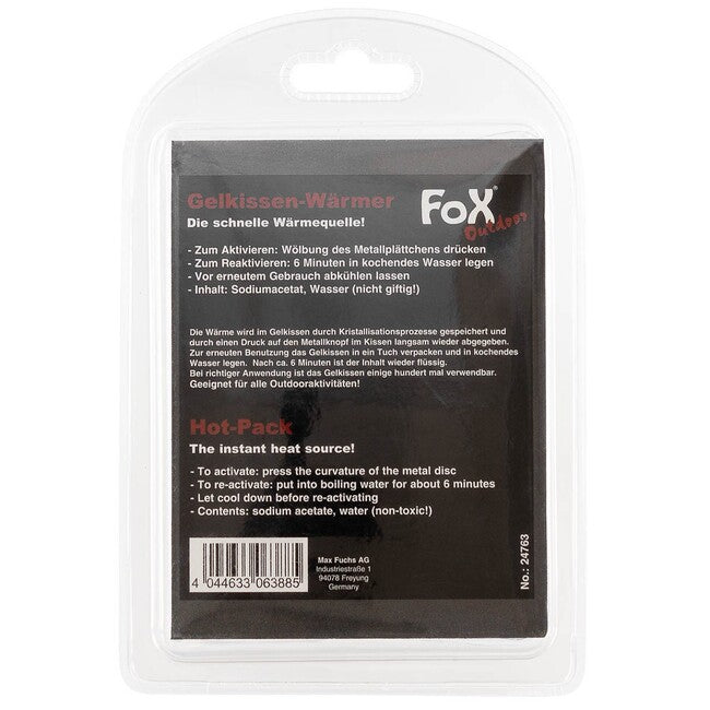 Fox Outdoor Hot Pack мигновен източник на топлина активизиран, прозрачен