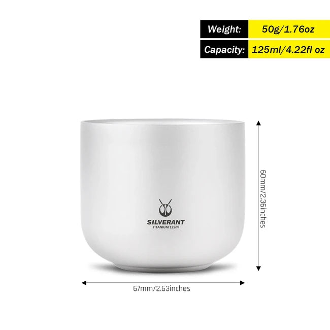 Silverant титанова двустенна чаша за чай 125 ml